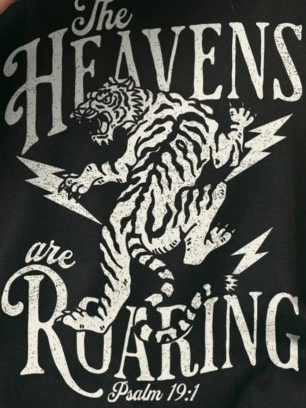 The Heavens Are Roaring Tee, Christian Tiger Graphic Shirt